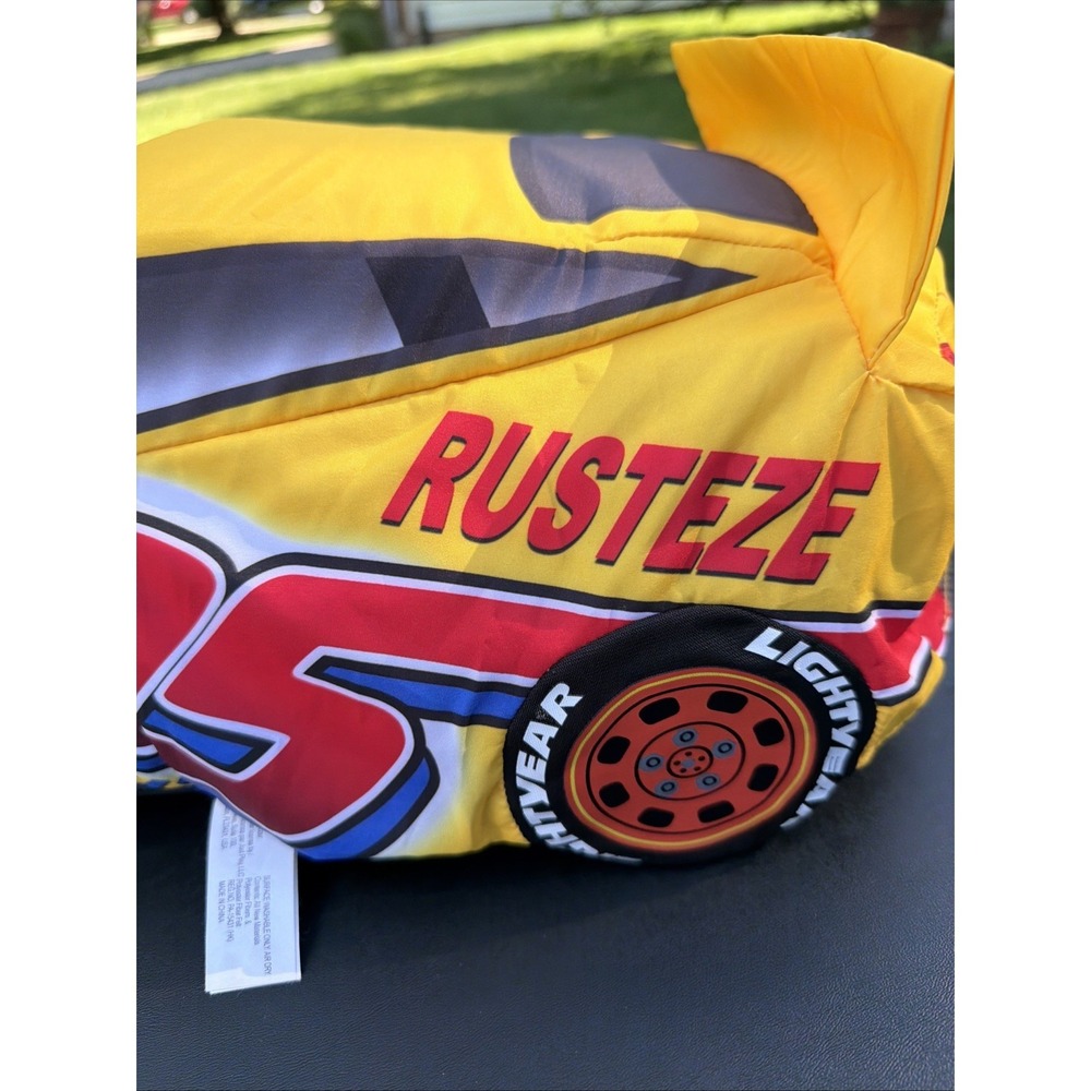 Disney Pixar CARS Dinoco 51 Yellow Cruz Ramirez 14" Reversible Plush Flipazoo - Picture 13 of 16